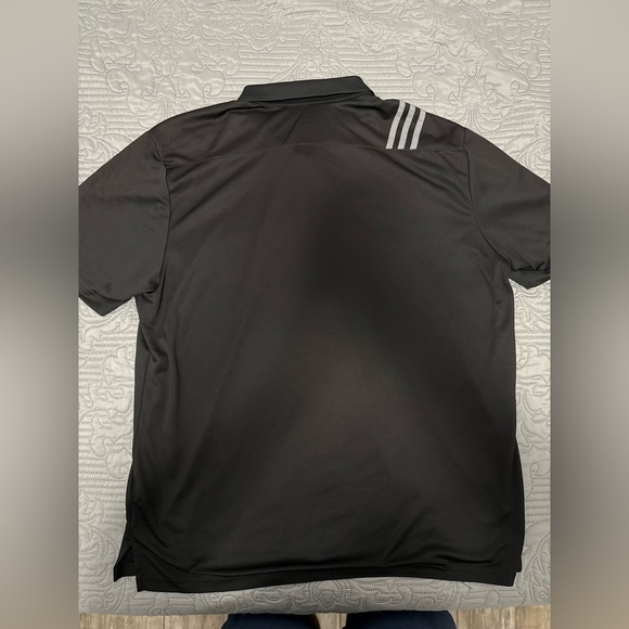 Adidas Black Polo with Gray Stripes - Picture 2 of 2